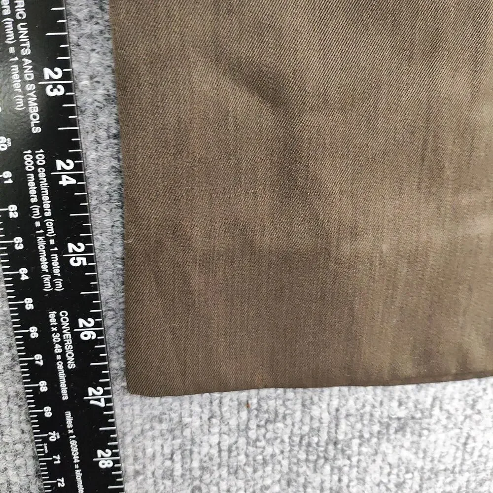 Apt. 9 Dress Pants Mens 29x30 Brown Microfiber Flat Front Straight Leg Office
